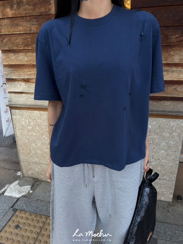 拉鍊運動水洗棉八分褲